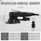 Electric 5mm Random Sander Brushless 350W 3A Multi-function Variable Speed Electric Corded T3177P305056