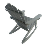 Reclining Wooden Outdoor Rocking Adirondack chair,walnut W49591475