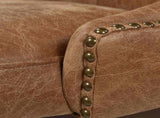 Holmes Tufted High-Back 360 Swivel Counter-Height Barstool, Tan Brown Faux Leather B2719P238380