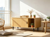 Cat Litter Box Enclosure TV Stand, Modern Cat House with Sliding Door & Litter Mat, Side End Table 37827141