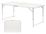 120 x 60 x 70 4Ft Portable Multipurpose Folding Table White 36974880