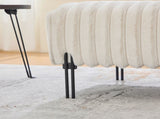 49.6" Wide Upholstered Mini Loveseat with Metal Legs, 2-Seater Small Sofa End of Bed Bench Window W3118P307506