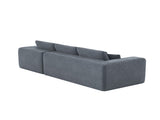 Gray Modular Corduroy Sectional Sofa with Chaise Lounge, All-Foam Deep Seat Couch, Soft Wide-Wale 61332137