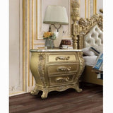 Gold 3-Drawer Nightstand B062P215397