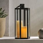 ZUN FRANK 23"H STAINLESS STEEL LANTERN 72191.00BLK