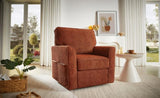 360&deg Swivel Chair Accent Barrel Armchair Swivel Sofa Chair with Side Pockets for Living Room, N719P283037J