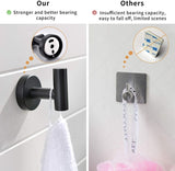 4-Pieces Matte Black Bathroom Accessories Stainless Steel Bathroom Hardware Bath Towel Bar W1932P156243