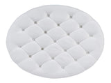 Modern Large Round Ottoman Coffee Table 2-Tier Oversized Button Tufted Ottoman with Wood Shelf N735P180224K