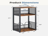 3 Tier Turntable Table with Vinyl Storage for up to 100 Albums, End Side Table for Living RoomRust 93150932