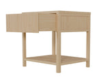 Bamboo Bedroom Nightstand with Charging Station, 2 Tier End Table, Bamboo Bedside Table with USB W2207P504489