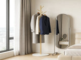 Clothing Rack, Golden Metal Freestanding Heavy Duty Clothes Rack with Marble Base, Multipurpose 85245418