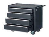 Single-bottom cabinet 4-draw, steel, black 330lb instrument cart, storage room 08302619