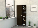 Black Wengue 5-Shelf Tall Cabinet B06280254