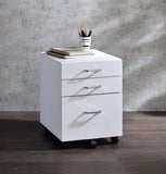 ZUN Tennos White & Chrome Finish File Cabinet B2726P294781