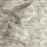 7 Piece Textured Cotton Blend Comforter Set Gray Queen B035128834