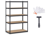 5-Tier Heavy Duty Black Garage Shelving Unit, 72" H x 36" W x 18" D 2200 LBS Load Capacity Boltless 34683830