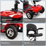 ZUN 4 Wheel Mobility Scooter for Seniors, Electric Power Wheelchair with Lights and Long Range Battery 38765024