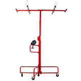 ZUN Drywall Lift Panel 16' Lift Panel Hoist Jack Lifter Jack Rolling Caster Wheel Sheetrock W465P189993