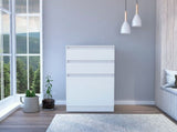 Dresser 43"H, Jewelry Box, Mirror, Single Door Cabinet, Two Drawers, White B097132972