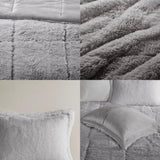 Twin/Twin XL Ombre Shaggy Long Fur Comforter Mini Set B03595981