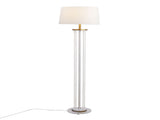 Rope Contemporary Floor Lamp in Natural Wood, White Metal, and White Rope Accent B202P224149