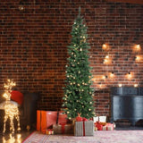 6.5ft Flocking Tied Light Christmas Tree 20650791
