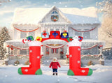 9ft 24W 11 LED Lights Christmas Sock Arch Holiday Arch Decoration 32628601