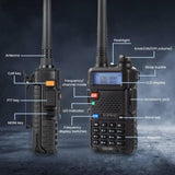BAOFENG UV-5R Radio Portable Walkie Talkie , Handheld Ham Radio Long Range 8W High Power, 67620633