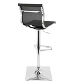 Mirage Contemporary Adjustable Barstool with Swivel in Black by LumiSource B202P222340