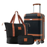 Hardshell Luggage Sets 3 Piece Carry-on Suitcase Double Spinner Wheels with TSA Lock for Men Women, N730P167695