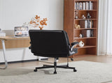 Criss Cross Legged Office Chair with Flip-Up Back Built-In Dynamic Airbag Lumbar Support, Wide Seat 00438855
