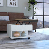 Luanda Lift Top Coffee Table, Casters, One Shelf B070P188809