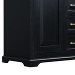 ZUN 30" Bathroom Vanity with Sink, One Package, Black Bathroom Cabinet with Drawers, Solid Frame and MDF N725P192829B