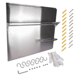 ZUN Range Backsplash Shelf 36 x30.7 Inch Range Hood Wall Shield for Range Hood Stainless Backsplash 57281407