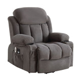 Power Lift Recliner Chair with Heat and Massage Electric Fabric Recliner Chair for Elderly with Side W1521P303241