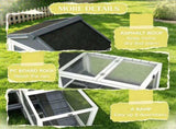 Gray 65" Spacious Wooden Rabbit Hutch Pet Playpen with Openable Roof Easy Access & Storage Box 44753661