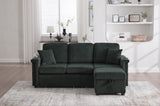 UNITED WE WIN L-Shaped Sectional Sofa with Pull-Out Storage,Ottoman & Pillows 3-Seat with USB W1568P332404