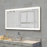 48x24 inch LED Bathroom Vanity Mirror Wall Mounted Adjustable White/Warm/Natural Lights Anti-Fog W70832310