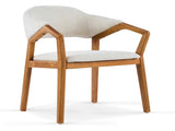 Indoor Dining Chair Set of 2, Beige Chenille Upholstered Armchair with Sturdy Frame, 300lbs N779P370761B