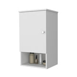 Carrizo Medicine Cabinet in Melamine With One Door, White B128P237145