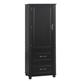 ZUN Tall Bathroom Storage Cabinet, Freestanding Storage Cabinet with Two Drawers and Adjustable Shelf, 48632964