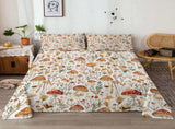 4pcs White-spotted red mushroom flat sheet fitted sheet set combination scent 97861367