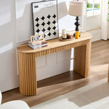 59.05'' Modern Console Table With Drawer for Entryway with Unique Vertical Stripe Design for Living W876P299541