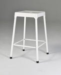 ZUN Counter Stool Metal White Powder Coating, Set of 2 B091P184053