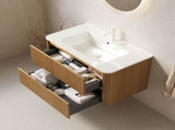 NOOR 36" Bathroom Vanity with Sink, Wall-Mounted Floating Plywood Bathroom Storage Cabinet with 2 W2615P412225