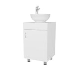 FM FURNITURE Loli Bathroom Vanity with Integrated Sink and Faucet, White B128P293885