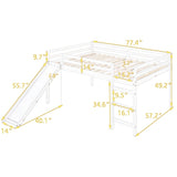 Loft Bed with Slide, Multifunctional Design, Full WF286242AAK