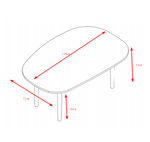 ZUN ARC-SHAPED COFFEE TABLE W1581P144338