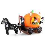 10.2x2.6x5.9ft Halloween Inflatable Carriage - 6 LED Lights, Premium Polyester , 20611597