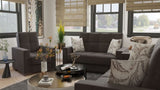 PrimeNest ZenAero Collection Upholstered Convertible Loveseat with Storage, Brown Microfiber B030P281763